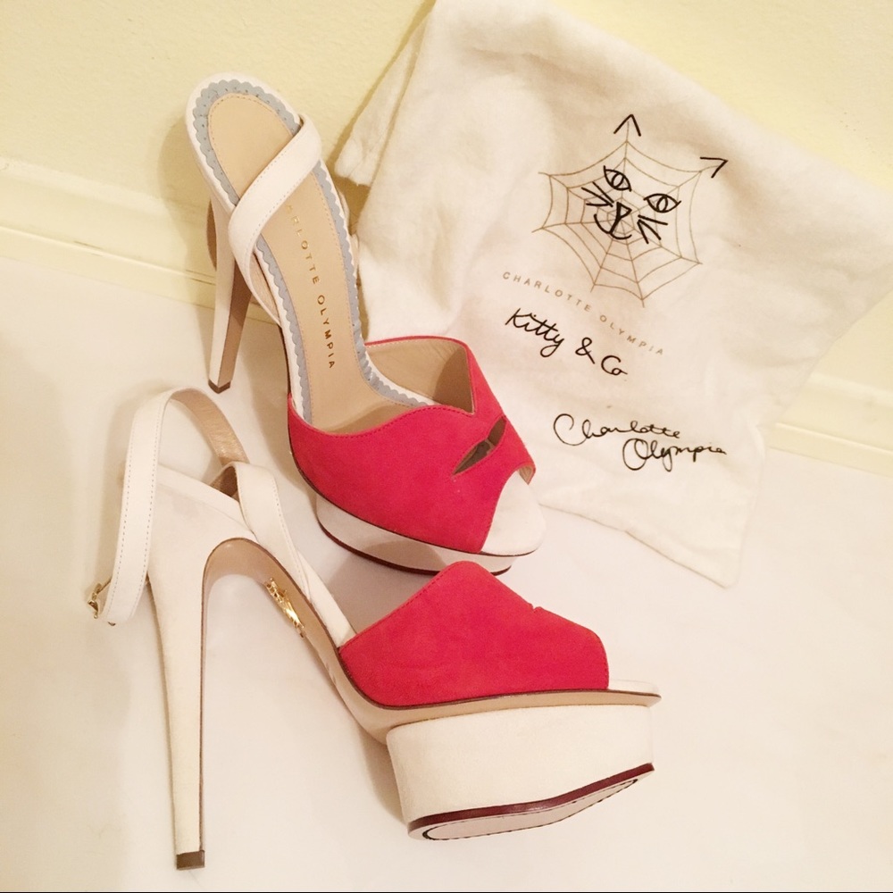 BRAND NEW CHARLOTTE OLYMPIA Red Lip Heels 8 / 39